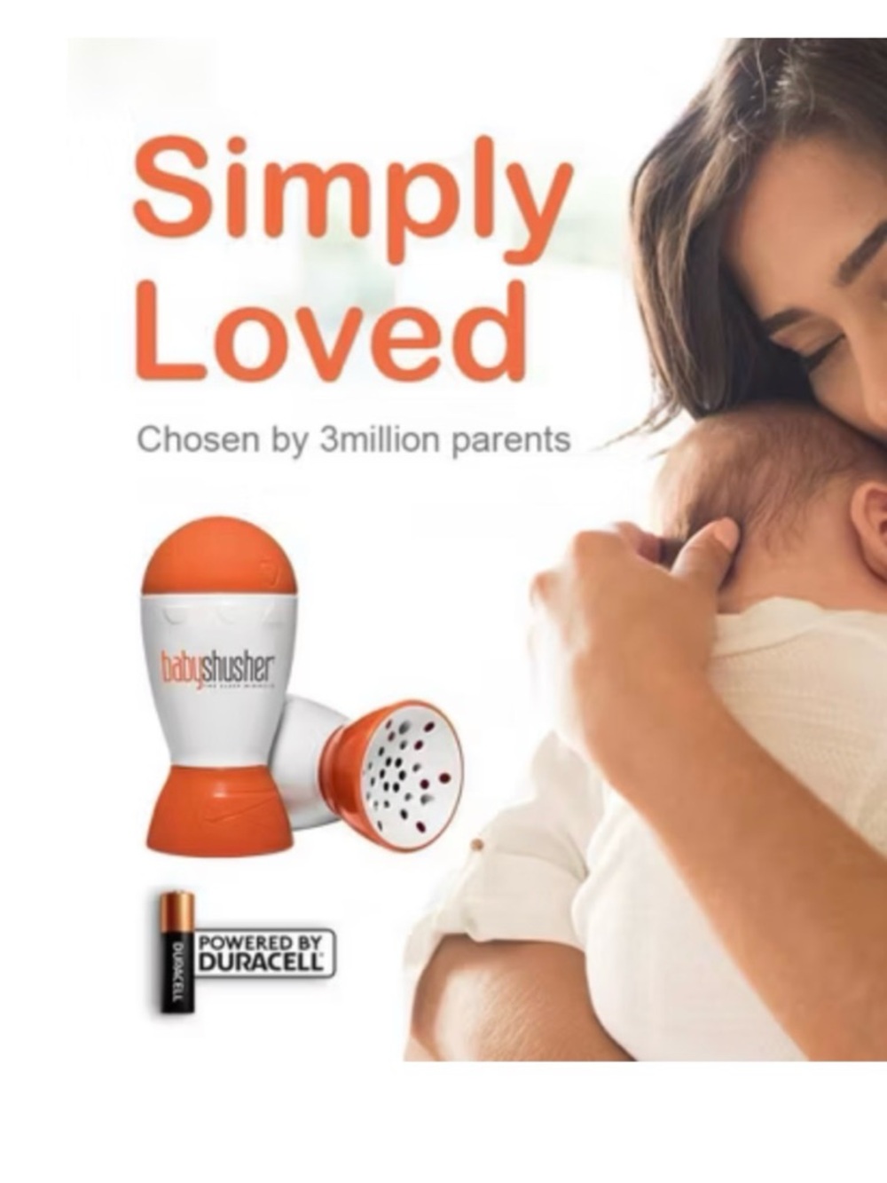 Baby Shusher Sleep Soother Sound Machine: Battery Powered, Portable